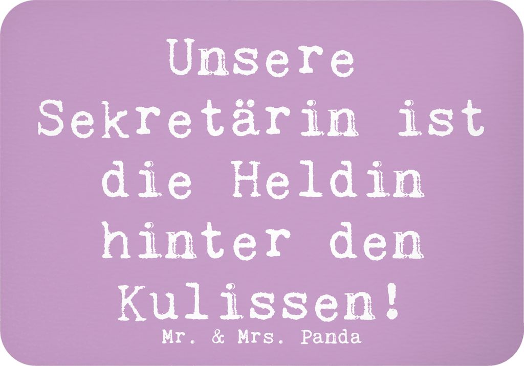 Mr. & Mrs. Panda magnet Spruch Sekretärin Heldin - Lavendeltraum - Geschenk, zettelhalter, Anerkennung, haftmagnet, harte Arbeit, Danke sagen, whi...