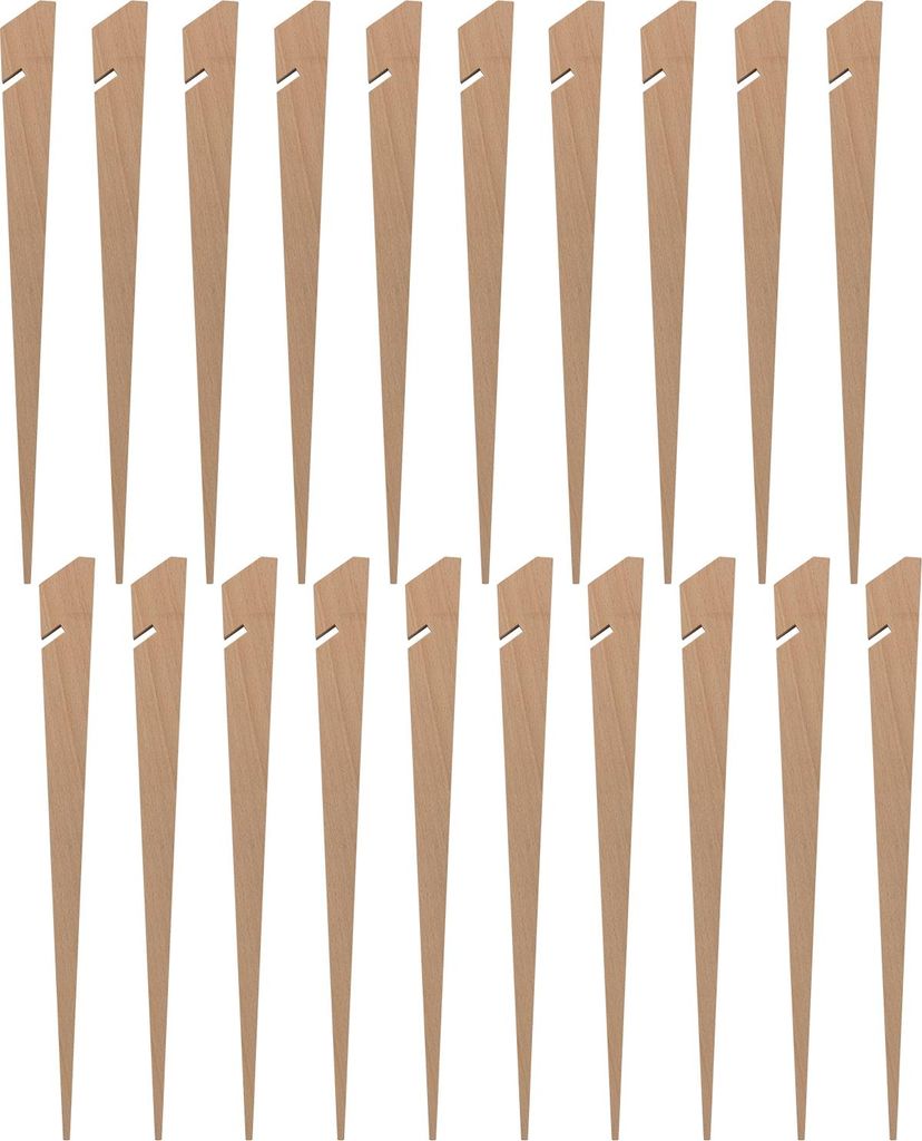 Zeltheringe Holz 40 cm 20 Stück Heringe für Sandboden Camping Zelt Vorzelt Abspannheringe Holzhering wetterfest ideal für Strand und weiche Böden