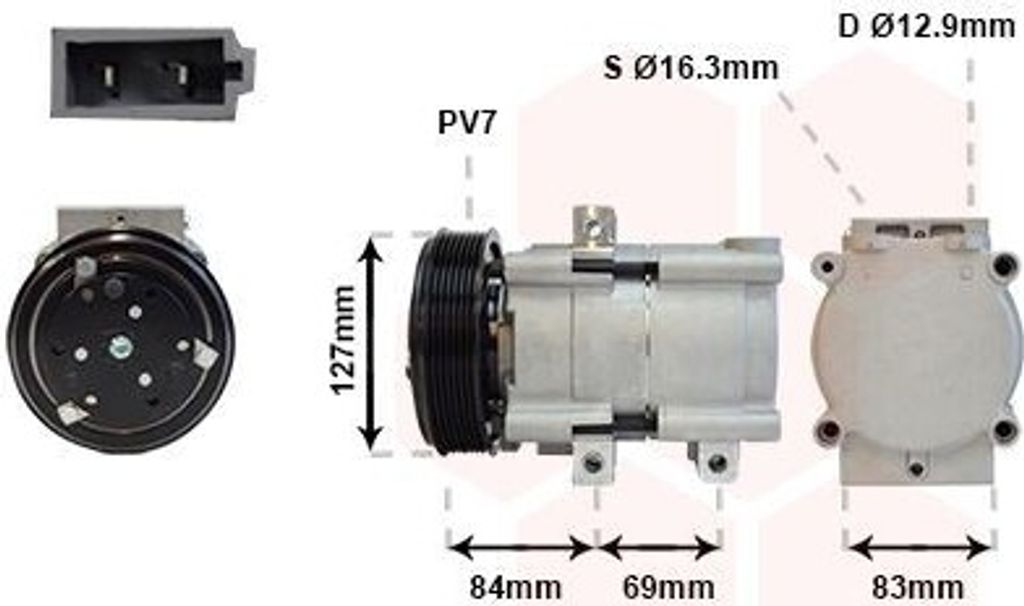 VAN WEZEL 1800K167 - OE 4502836 Klimakompressor für Transit, Transit Tourneo