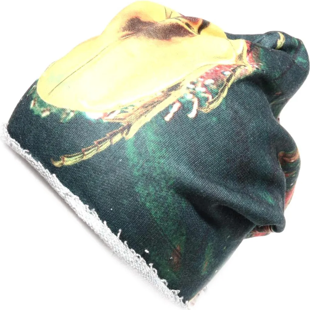 Cuffia donna OZ 66506 bonnet en coton à imprimé fantaisie scarabée