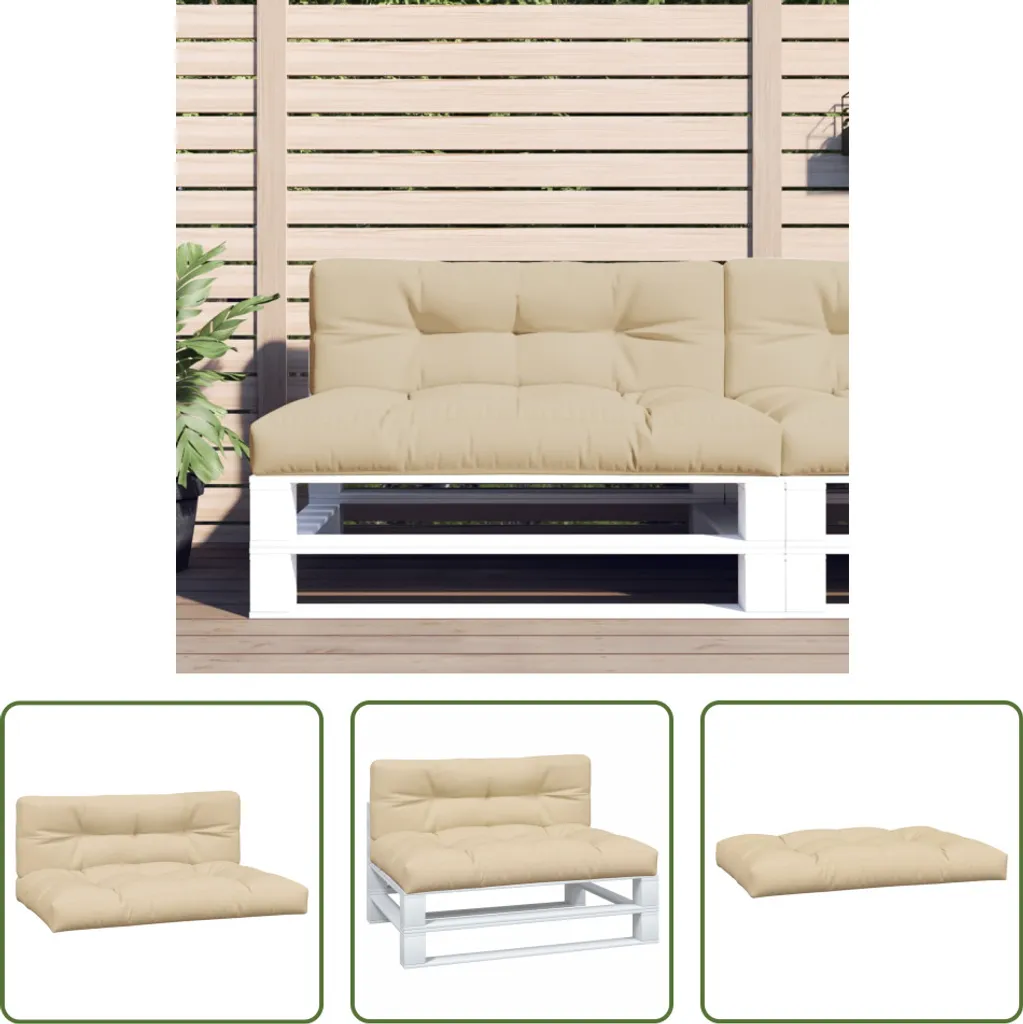 Offerta Set 2 Cuscini Pallet Beige | Resistenti e Morbidi The Living Store