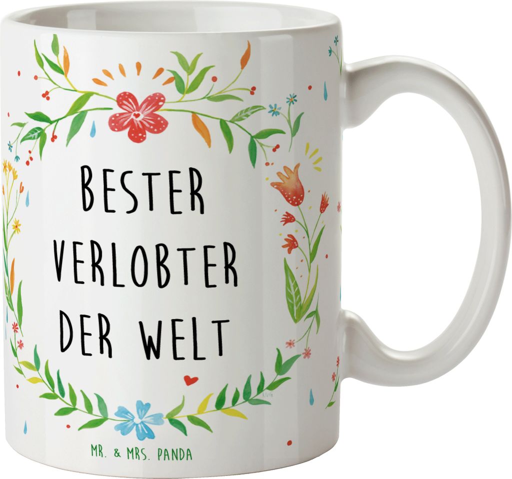 Mr. & Mrs. Panda Pott Verlobter - Geschenk, Freund, Kaffeebecher, hochwertige tasse, Traummann, Teepott, Ehemann, schöne, Teetasse, Zukünftiger