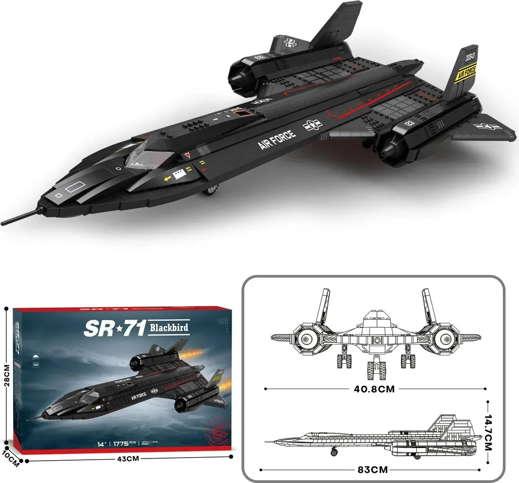 Objet de Décoration Bureau Avion SR-71 - Idée Cadeau pour Passionnés