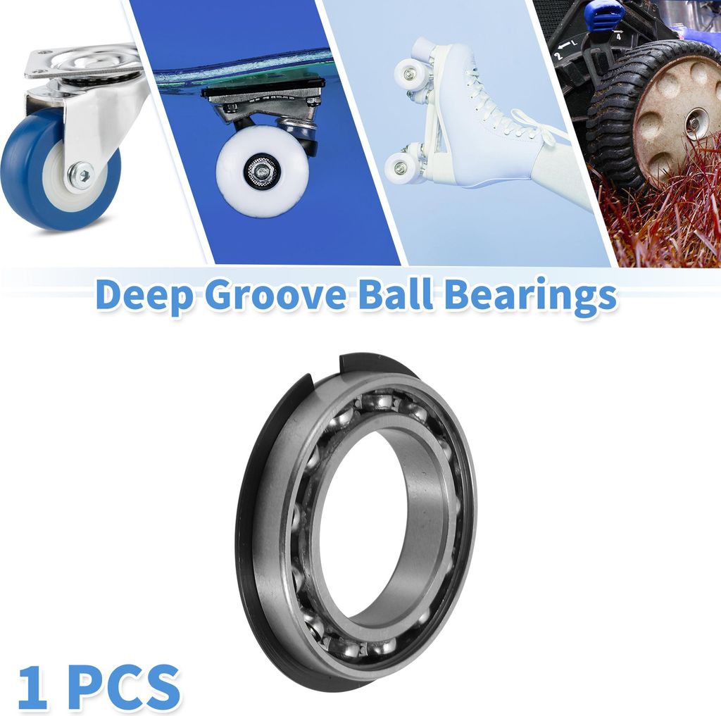 6907NR Rillenkugellager 1.38"x2.17"x0.39" P6 Offener Typ Geschmiertes Lager 1 Stk Auto Roller Skateboard Rad Universal Silberton