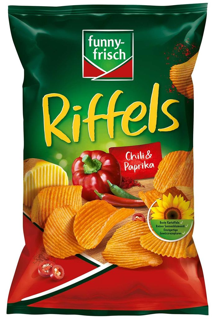 funny čerstvé brambory Riffles s chilli a paprikou 150g Obrázek produktu 
