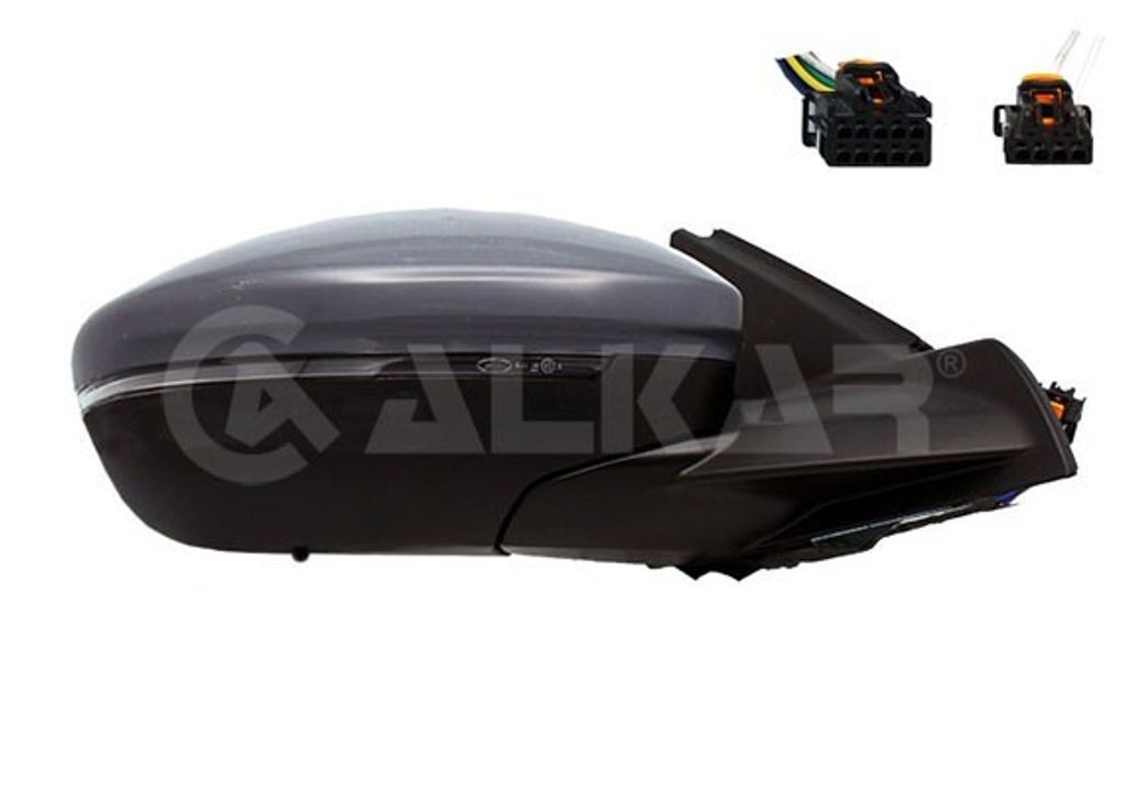 ALKAR 6140312 Außenspiegel Seitenspiegel Rechts für OPEL Corsa F Beheizt Konvex Grundiert Elektrisch