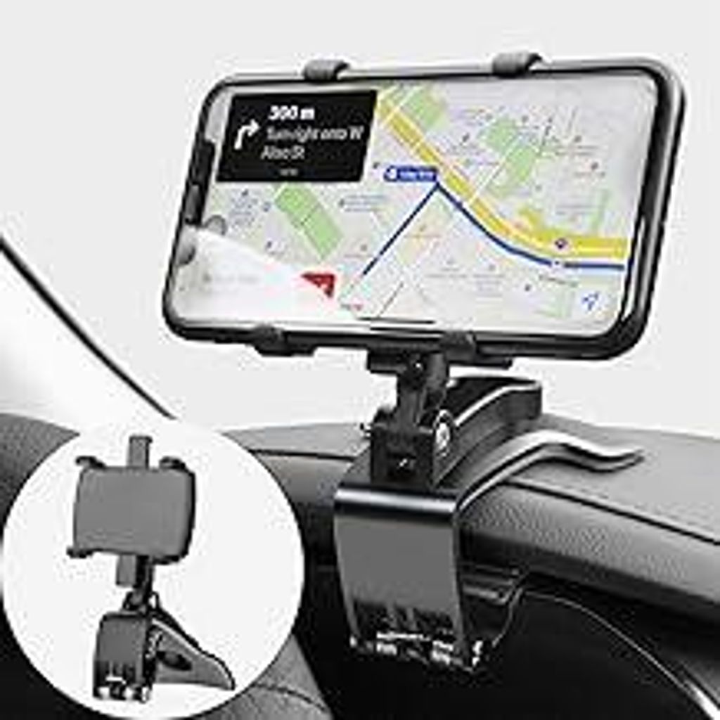 Auto Handyhalter Handyhalterung 360-Grad-Drehbar - Dashboard Handyhalter Autocliphalterung Car Phone Mount Geeignet für 4 bis 7 Zoll Smartphones
