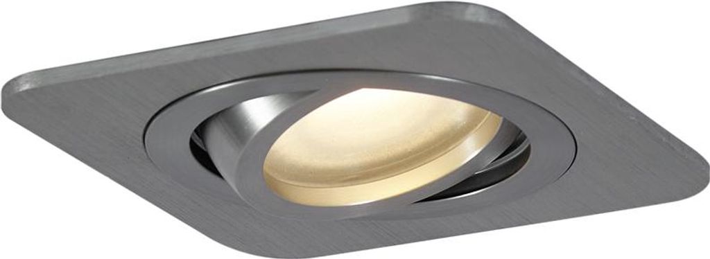QAZQA - Modern Abgerundeter Bad I Badezimmer Außen Einbaustrahler Gunmetal GU10 50mm Verstellbar IP44 - Alberto I Außenbeleuchtung I Wohnzimmer I...