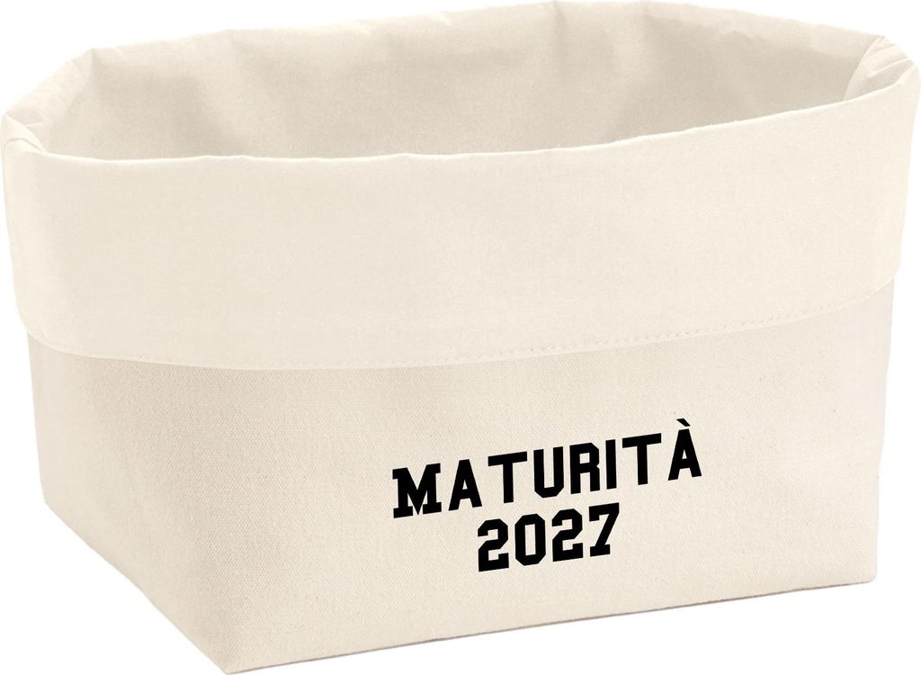 Huuraa Organizer Maturità 2027 Abschluss Italien 8 Liter Large Canvas Baumwolle Utensilo Geschenkidee