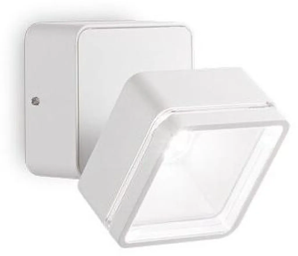 Applique LED 7W métal blanc 4000K Square Omega - Éclairage blanc neutre