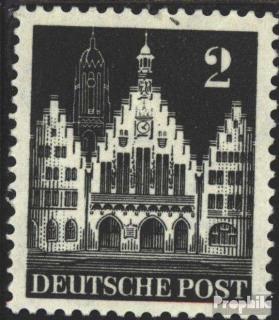 Briefmarken Bizone (Alliierte Besetzung) 1948 Mi 73W A, eng gezähnt postfrisch Bauten