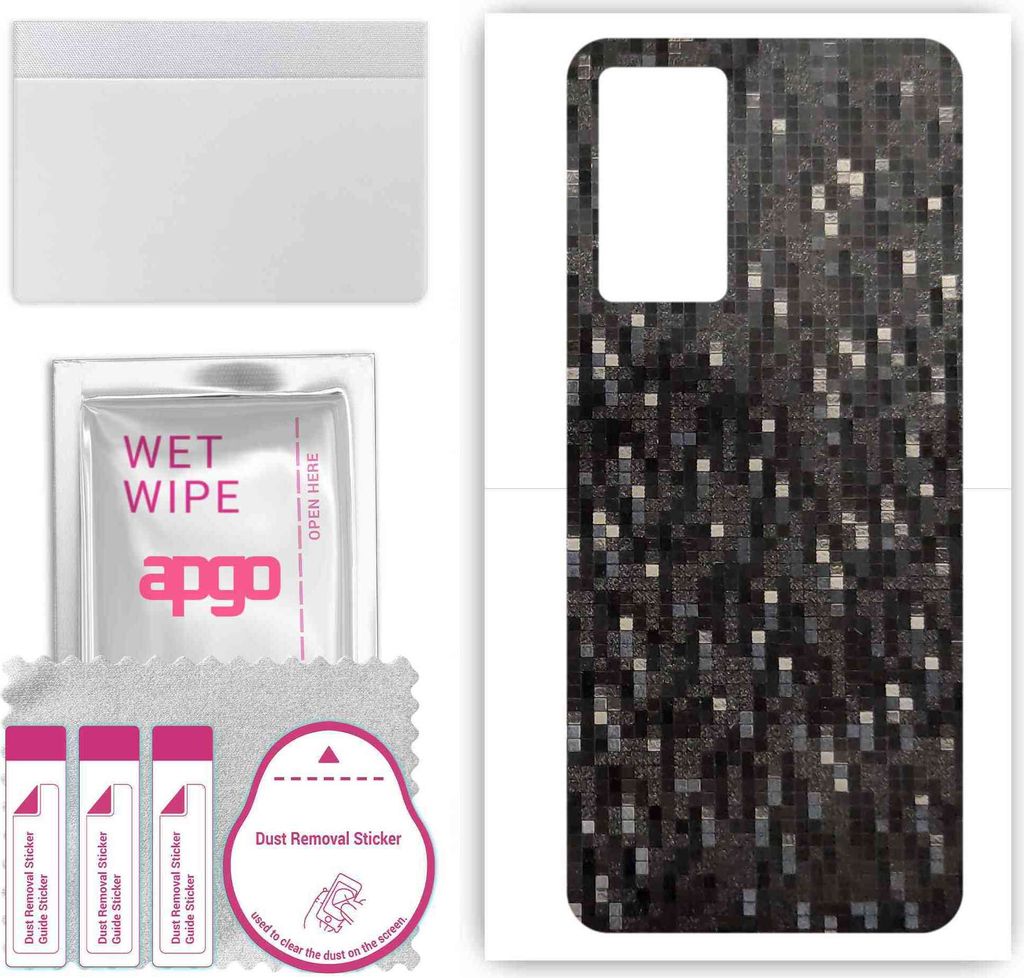 apgo Rückseite Schutzfolie, Skin, kompatibel mit Vivo V23e 5G, Hinten Displayschutzfolie aus Vinylfolie, kratzfest, einfache Montage - Carbon Blac...