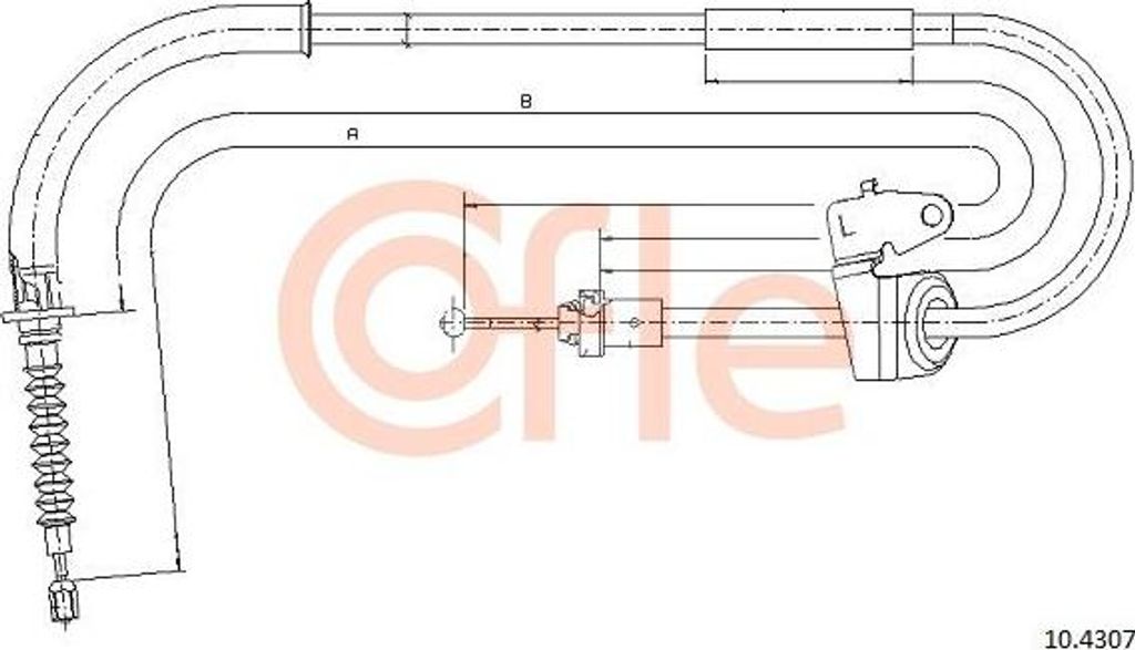 COFLE 10.4307 Seilzug, Handbremse OE 34406770869 kompatibel mit Clubvan, Clubman, Mini