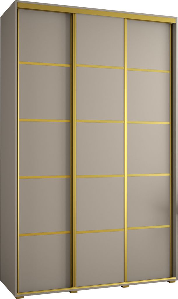 Kryspol Dakota 4 Schrank, drei Türen - 235,2x150x45cm - Kaschmir Gold