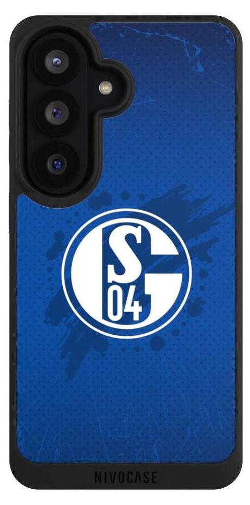 NIVOCASE Handyhülle für Samsung Galaxy S26 Hülle NIVOpure Case Schwarz Bundesliga FC Schalke 04 Offizielles Lizenzprodukt