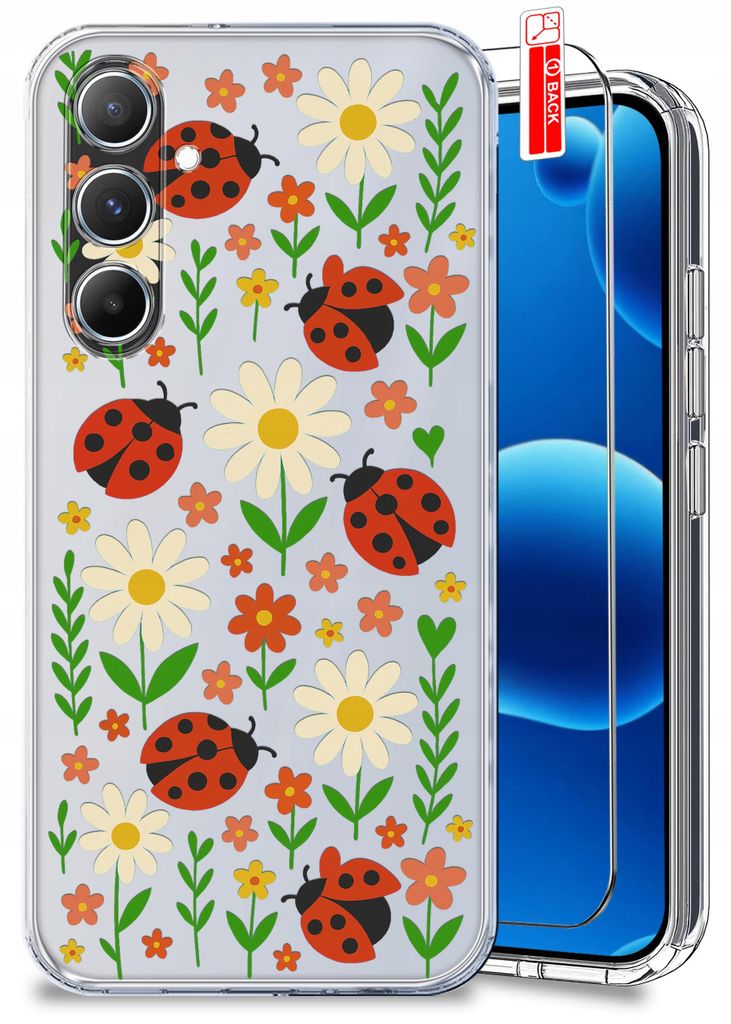 Hülle für Samsung A56 5G – Frühlingsmotive, Frühlingsblumen, durchsichtige Hülle + Displayschutzfolie