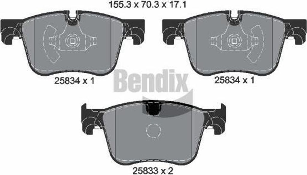 BENDIX Braking BPD1399 Bremsbelagsatz, Scheibenbremse OE 1647863680 kompatibel mit C4, 308
