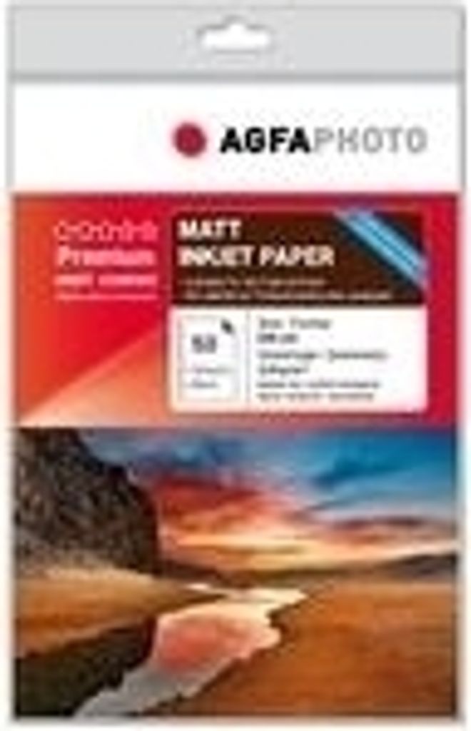 AgfaPhoto - Einseitig beschichtets Fotopapier, matt - A4 (210 x 297 mm) - 130 g/m2 - 50 Blatt