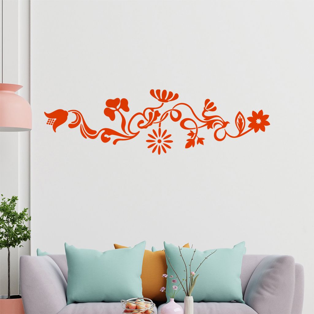 Kleeblatt - Blumen - Blätter Wandtattoo in 6 Größen - Wandaufkleber Wall Sticker - Dekoration, Küche, Wohnzimmer, Schlafzimmer, Badezimmer