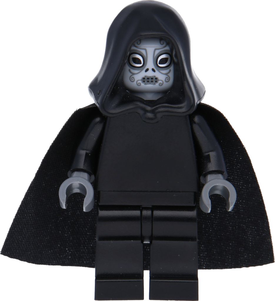 A LEGO minifigure of a Death Eater from Harry Potter.