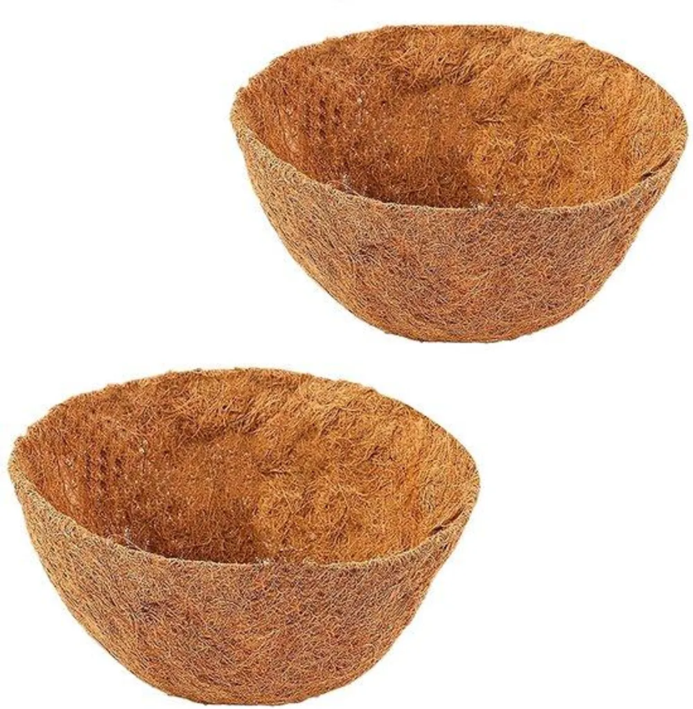 Lot de 2 Revêtements Coco Naturels pour Pot de Fleurs et Suspension