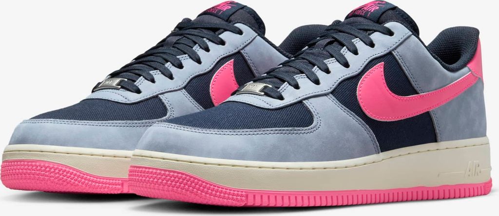 Nike Air Force 1 '07 LX "Dark Obsidian Ashen Slate" Blau/Pink, Größe: 42,5