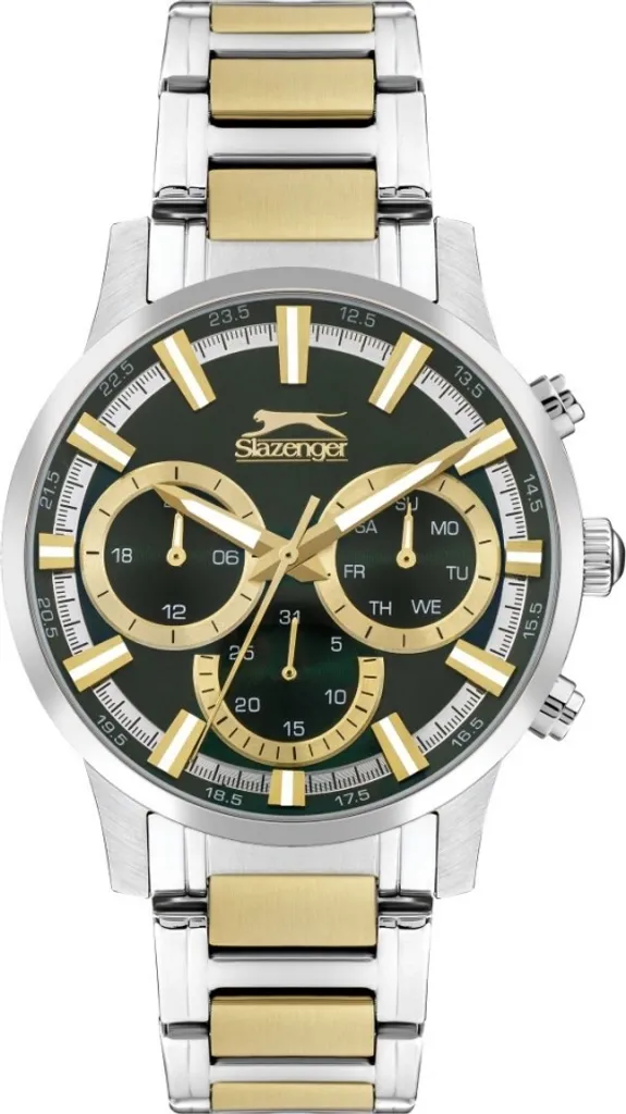 Affirmez votre style avec la montre homme Slazenger verte résistante