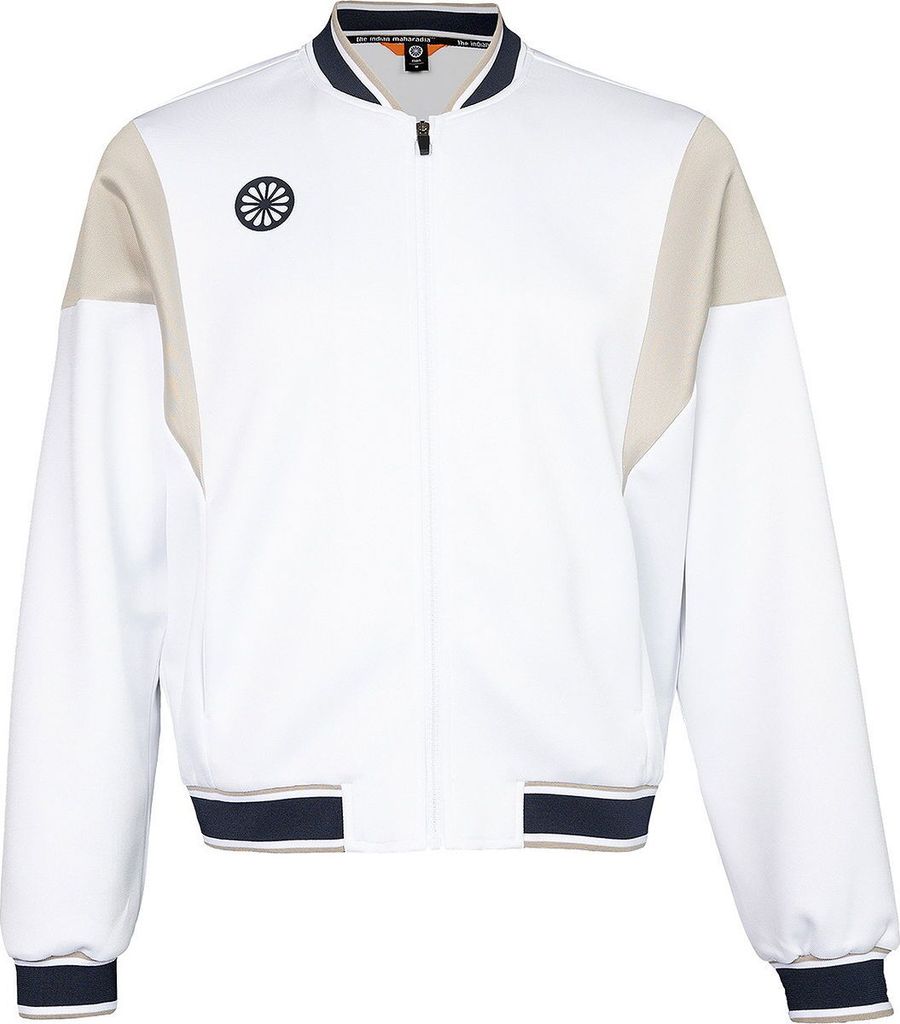 Indian Maharadja Pique Bomber Jacket Herren - Weiß | Größe: M