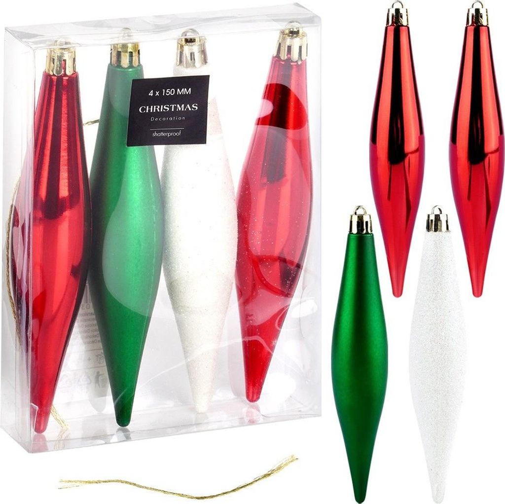Vilde | Kerstballen - Set van 4 stuks - Onbreekbaar - Productafbeelding 