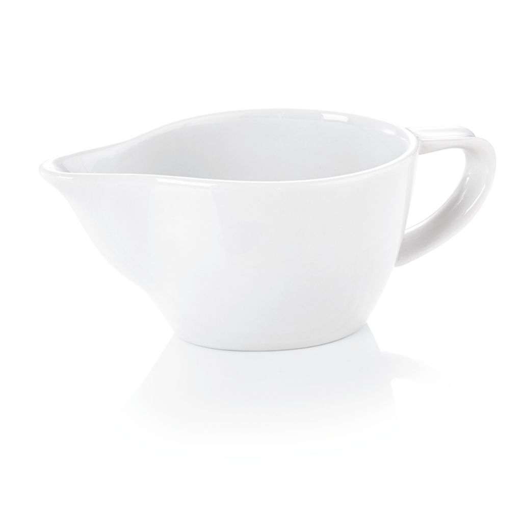 6x Sauciere 200 ml weiß, Porzellan