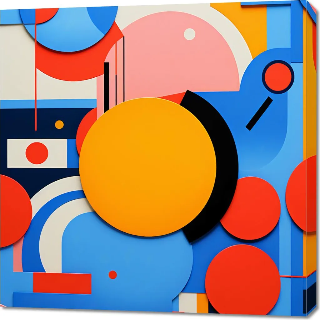 Quadro Astratto Moderno 90x90 Kaleidoscopio | Emozioni su Tela