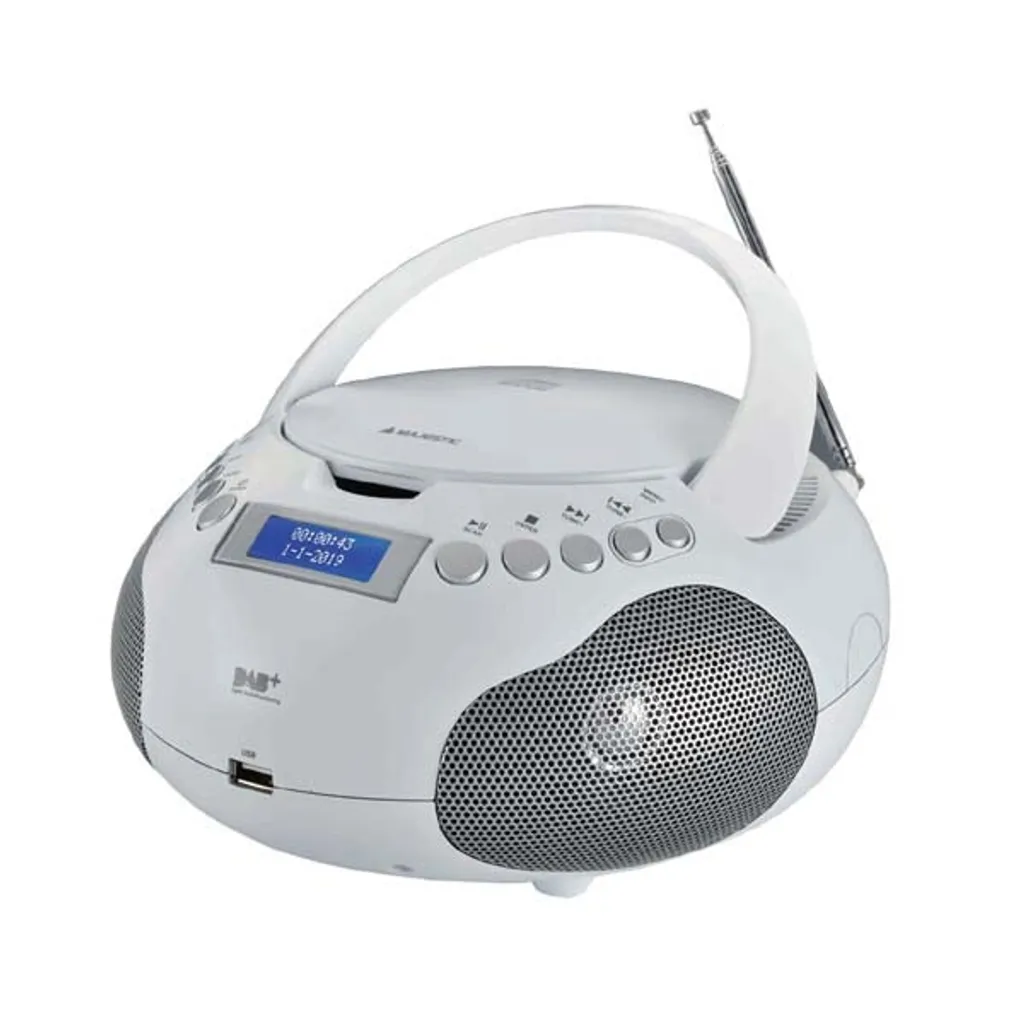 Poste Radio DAB+ Majestic AH-265 Blanc, Tuner Digital et Port USB MP3