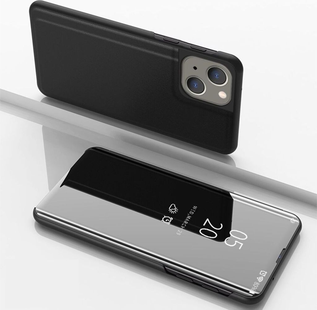 König Design Hülle kompatibel mit Apple iPhone 15 Kunstleder Handyhülle - Handy Case Schwarz