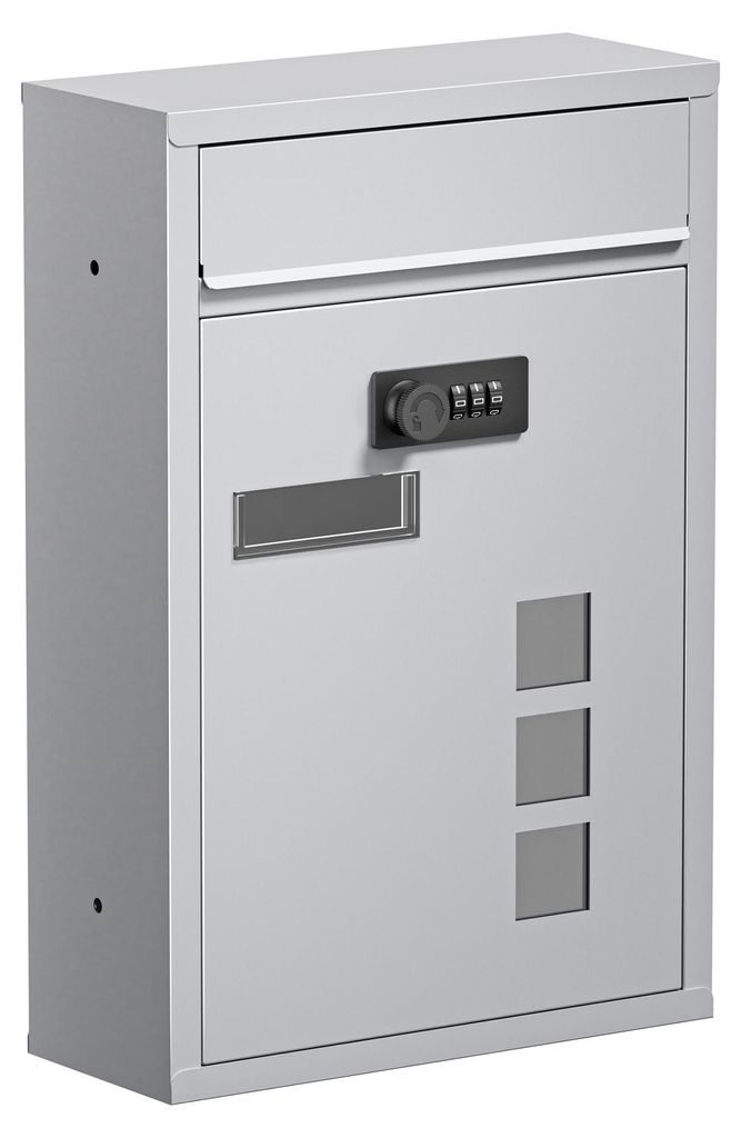 Wiltec Briefkasten silberfarben 215x320x90mm Briefkasten Produktbild 