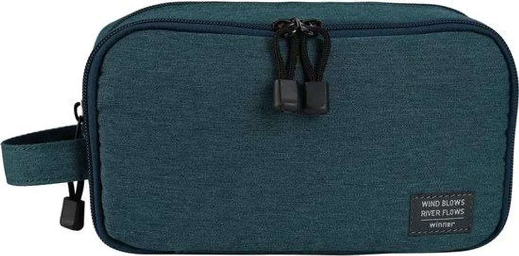Trousse de toilette imperméable bleu foncé pour voyage et sport v2