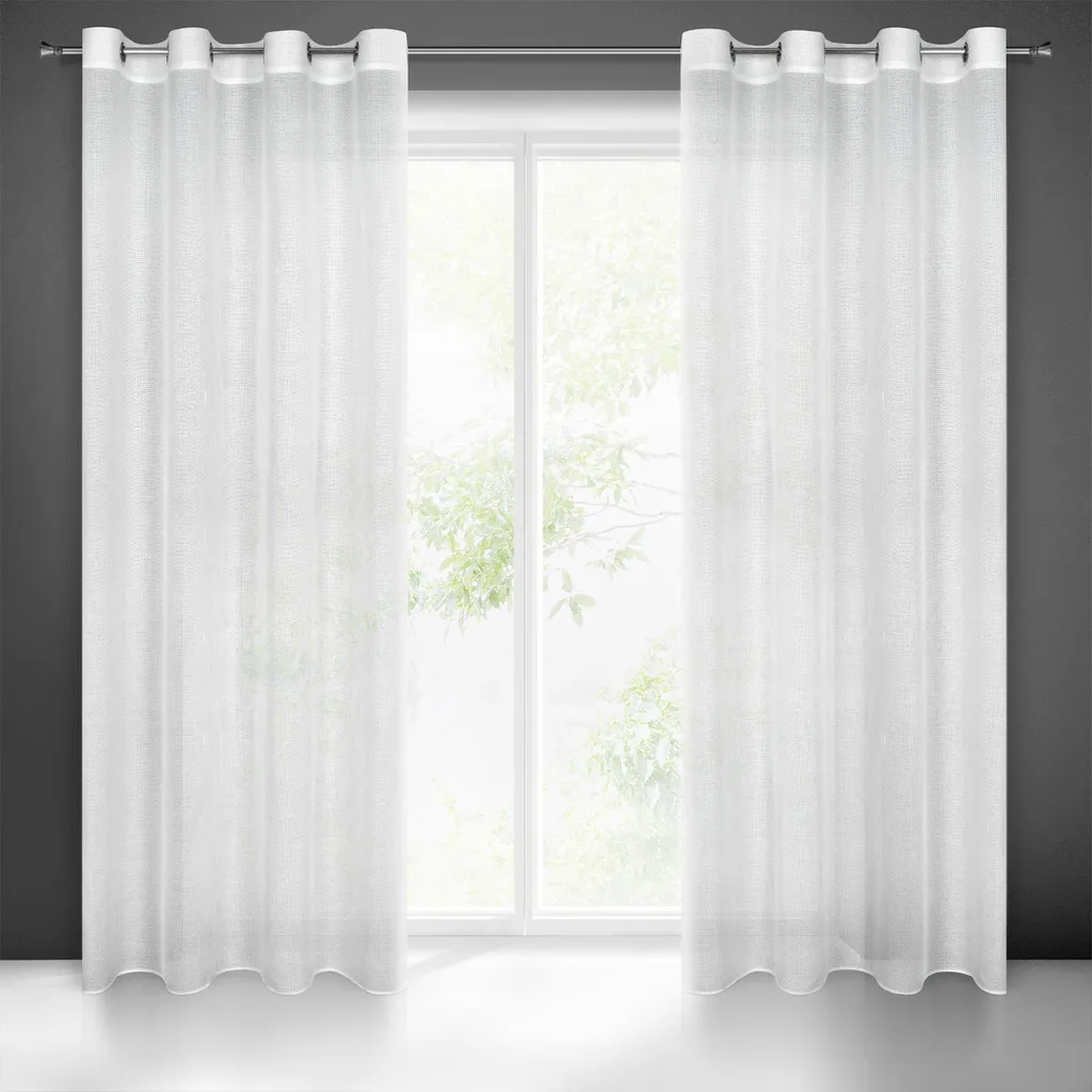 Rideau épais blanc 140x250cm effet velours - Collection Cindy Eurofirany