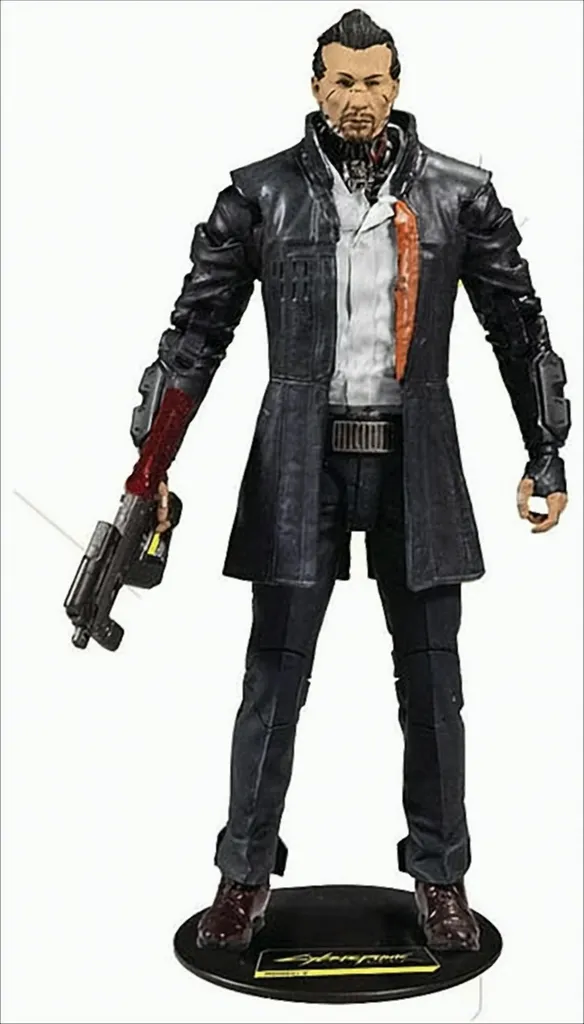 Figurine Takemura Cyberpunk 2077 17cm - Statuette Stable sans Encombrement