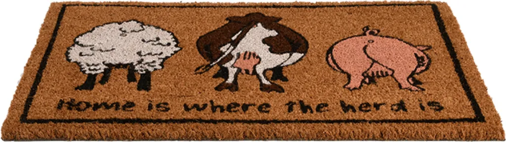 Esschert Design Paillasson Coco Home Is Where The Herd Is 61 x 40 cm
