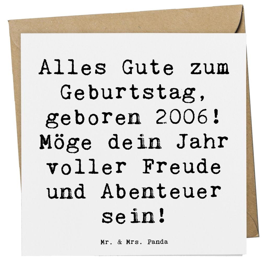 Mr. & Mrs. Panda Klappkarte Spruch 2006 Geburtstag - Weiß - Geschenk, Schenken, Geburtsjahr, Persönliche Geburtstagsgeschenke, Jahrgang, Alter, G...