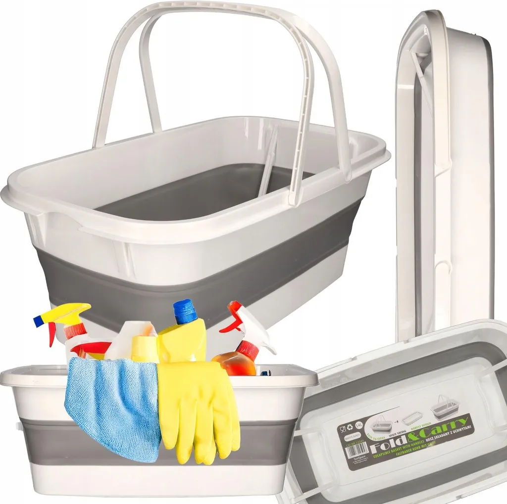 Seau Pliable 22L Idéal pour Tourisme, Caravane et Nettoyage de Sol Mop