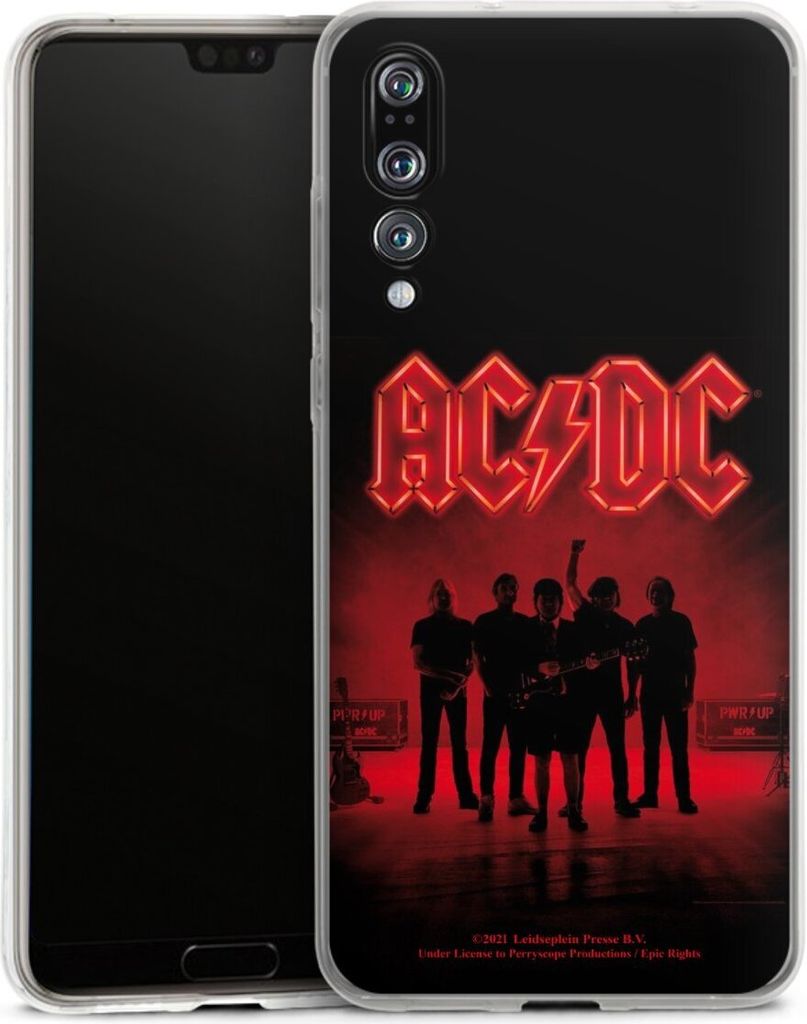 DeinDesign Handyhülle für Huawei P20 Pro Silikon Hülle Case Smartphone Schutzhülle ACDC Band Offizielles Lizenzprodukt