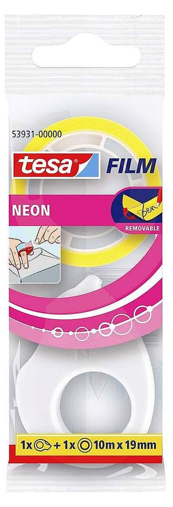 TESA Tesafilm, Pink, Entfernbar, CE, 19 mm, Polybag, 1 Produktbild 