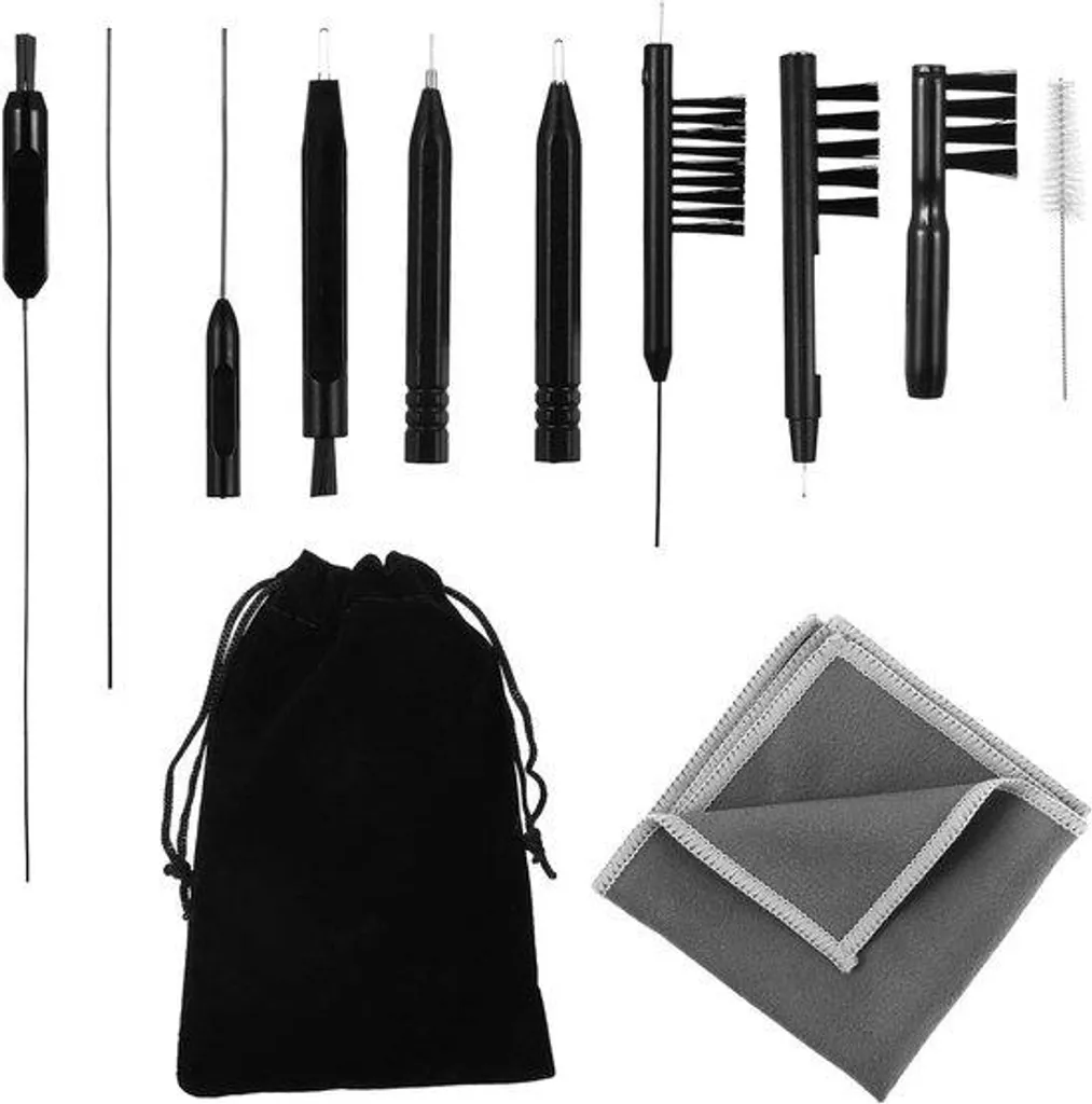 Kit nettoyage appareil auditif 12 pièces avec pochette et loupe incluse