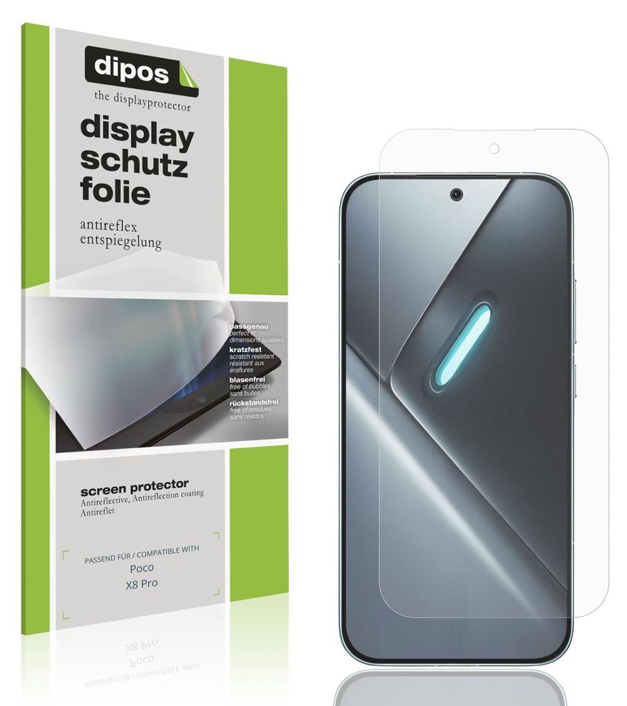 4x Schutzfolie für Poco X8 Pro matt Displayschutzfolie Folie Display Schutz dipos