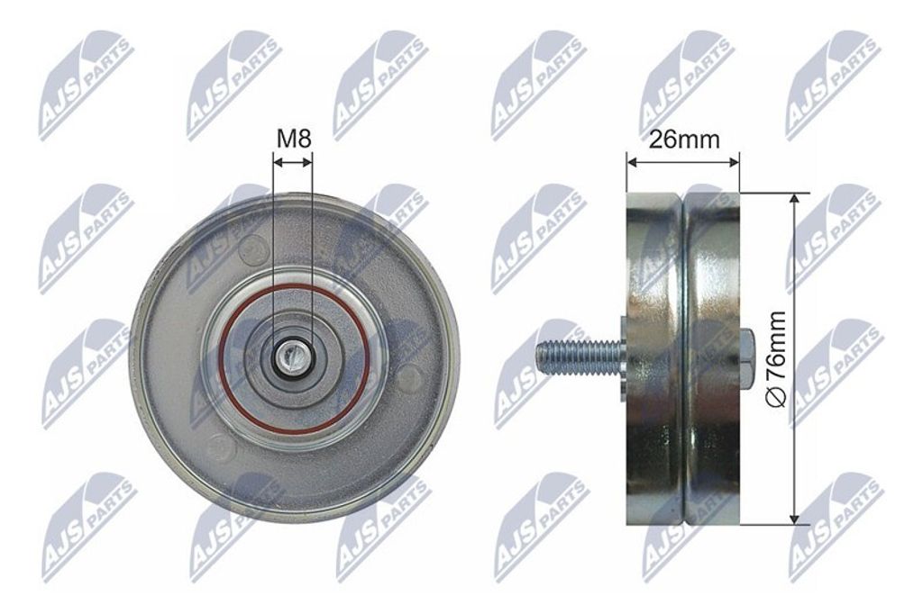 NTY RNK-VV-013 Umlenkrolle Keilrippenriemen für VOLVO V40 Kombi (645) S40 I (644)