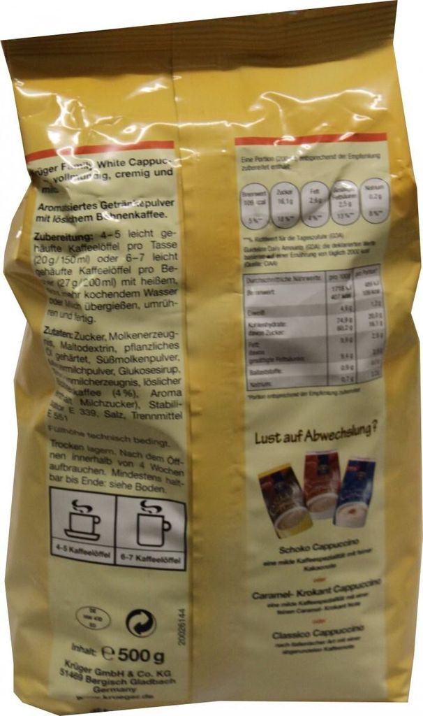 Krüger Family Cappuccino White | 500-g-Beutel Produktbild 4