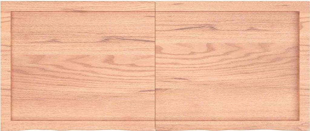 vidaXL Wandregal Hellbraun 120x50x(2-4) cm Massivholz Eiche Behandelt