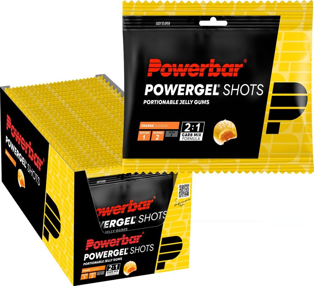 POWERBAR PowerGel Shots Orange High Carb Energie Gummis Produktbild 