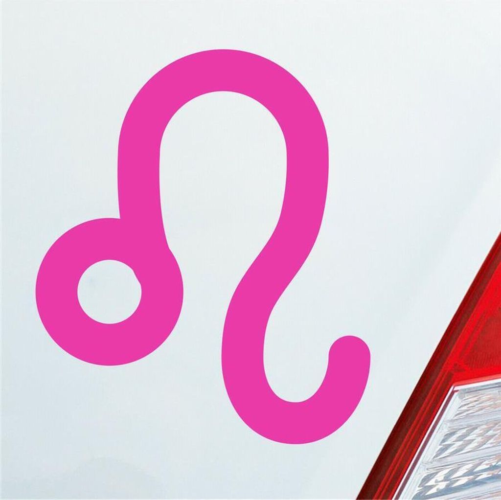 Auto Aufkleber Löwe Leo Sternzeichen Sterne Horoskop 8x10 cm Pink Sticker Heckscheibenaufkleber