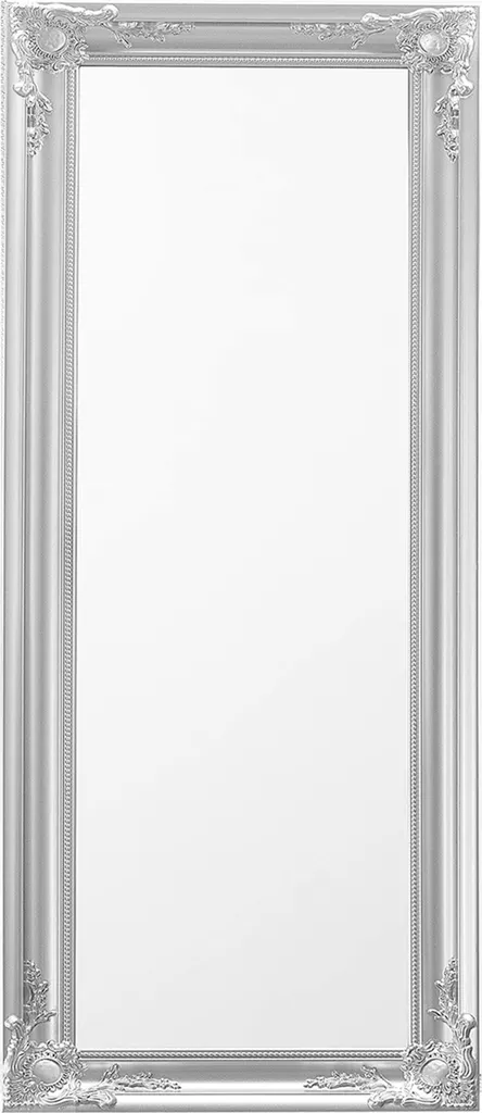Miroir mural cadre argenté travaillé 51x141 cm style français classique